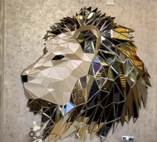 3D glass wall mounted (LION)